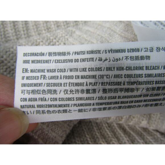 Hollister Tan Crop Knit Sweater sz XS Coastal Neutral Boho Minimalist Y2K 90s - Picture 6 of 9